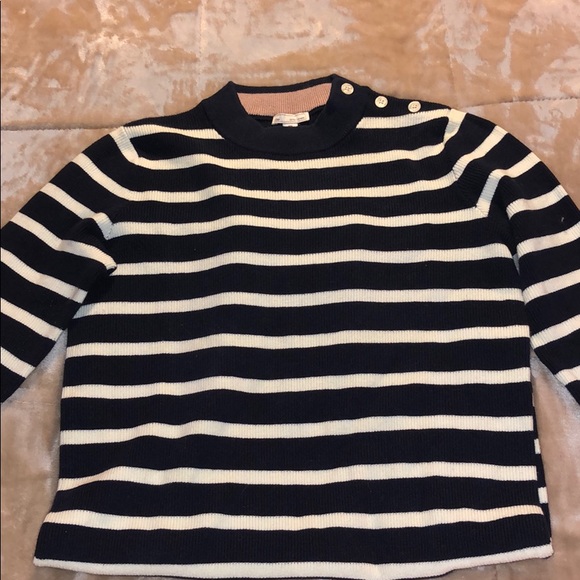 Navy & Ivory Gap Sweater Dress - Picture 1 of 3